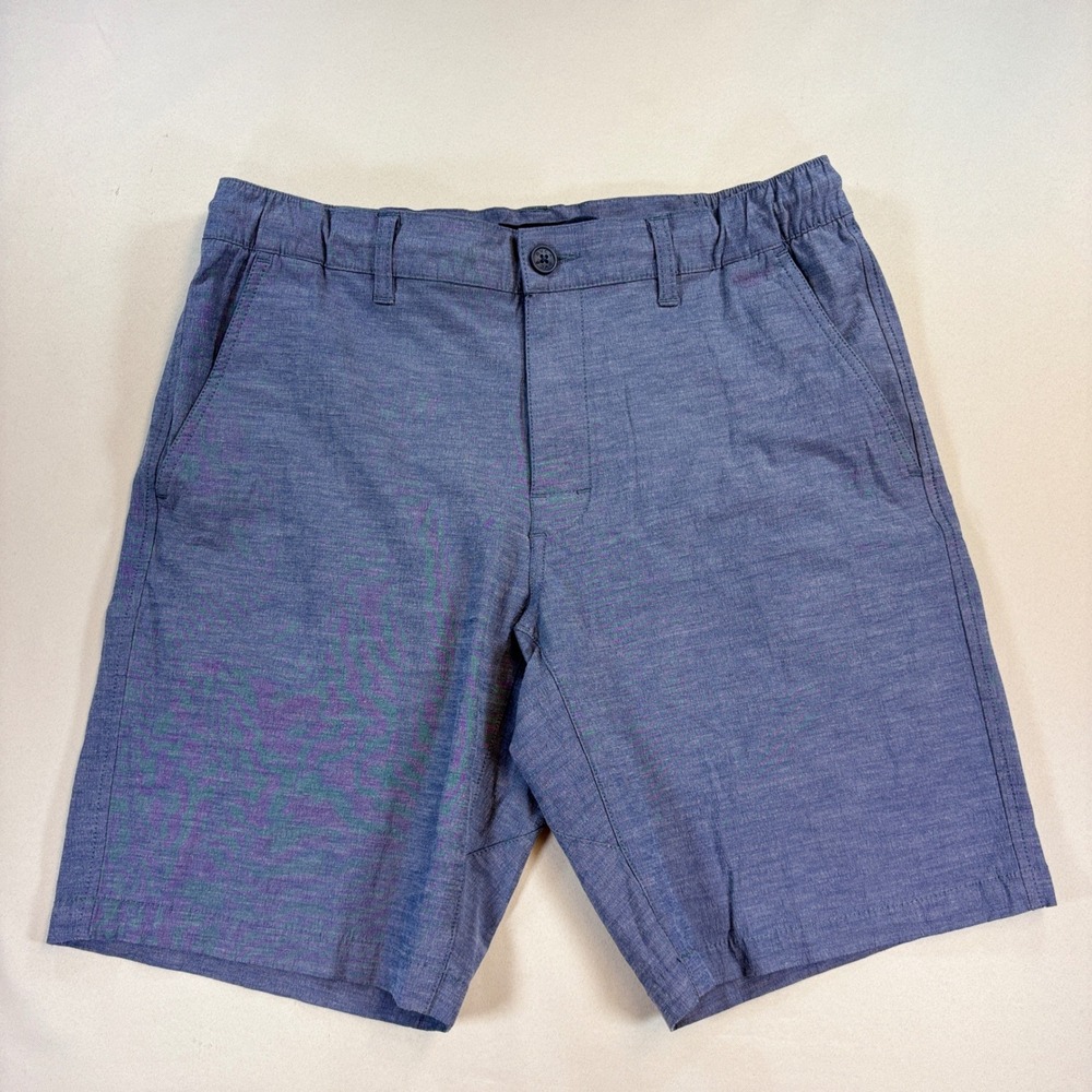 RVCA All-Time Shorts Mens 30 Blue Heather Hybrid Stretch Casual Hiking EUC